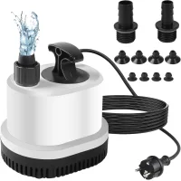 Mini bomba de agua para acuario ultra silenciosa, bomba sumergible, capacidad máxima: 1500 l/h, 25 w, 220-240 v, para estanque exterior, fuente, cable