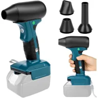 Soplador de hojas inalámbrico - motor sin escobillas, 2 boquillas, potente chorro de aire, compatible con baterías makita de 18 v, batería no incluid