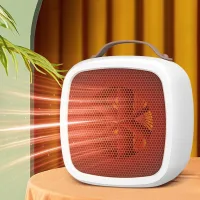 Calefactor eléctrico con ventilador de 500 w – compacto y ligero para baños – protección antivuelco – funcionamiento silencioso