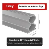 Burlete gris para puertas/ventanas de 6 m - 9 mm x 10 mm x 6 m