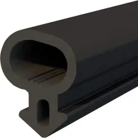 Burlete de pvc negro para ventanas, 5 m