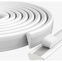 Burletes para puertas y ventanas, insonorizantes, tiras de espuma autoadhesivas, blancas, 5 metros