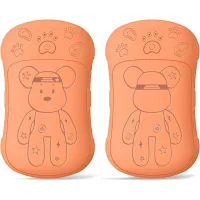 Calentadores de manos recargables (paquete de 2), calentadores de manos eléctricos 2 en 1, calefacción por ambos lados, unisex, color naranja.