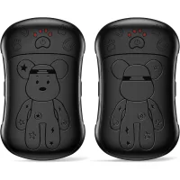 Calentadores de manos recargables (paquete de 2), calentadores de manos eléctricos 2 en 1, calefacción por ambos lados, unisex, color negro.