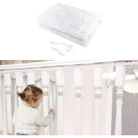 Red de seguridad para escaleras, red de seguridad para bebés, red de seguridad para balcones, red protectora - blanca - 79 cm x 3 m