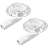 Conector acodado para manguera de escape de aire acondicionado, compatible con aires acondicionados split y de ventana, 40 mm, paquete de 2