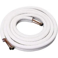 Accesorios para tubería de cobre 1/4 a 3/8 pulgada, 3 m, tubería de cobre aislada, accesorios para aire acondicionado, doble rollo