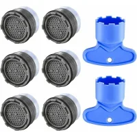 Aireador de grifo, caño de grifo de cocina, aireador de grifo de baño, ahorrador de agua, juego de 6 piezas