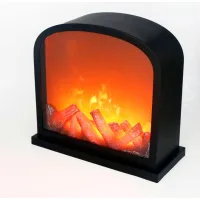 Chimenea con luz led, simula una llama, funciona con usb y pilas, sin llama, con efecto de simulación de llama, mini chimenea decorativa.