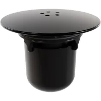 Tapa de ducha, 115 mm de diámetro, tapa de desagüe de abs extraíble, drenaje rápido del agua, fácil de limpiar, color negro.