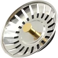 Tapón universal para fregadero – con junta de goma – tapón de acero inoxidable para fregadero de cocina – 1 unidad