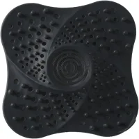 (negro) atrapador de pelo para desagüe de ducha, desagüe de lavabo, rejilla de ducha/bañera, tapa de desagüe de suelo para bañera, baño