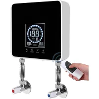 Calentador de agua eléctrico instantáneo, calentador de agua eléctrico de bajo consumo de 7500 w, calentador de agua eléctrico con pantalla digital l