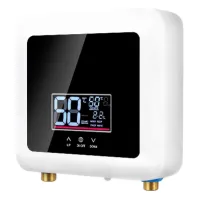 Calentador de agua eléctrico de efecto instantáneo, 220 v, 7500 w, temperatura constante, ahorro de energía, sin tanque, listo para usar, color blanc