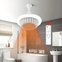 Calentador de ducha de invierno con elemento calefactor cerámico ptc, base de rosca e27, 220 v, tres velocidades regulables, 245 x 220 mm