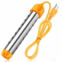 Calentador de agua por inmersión, 220 v de alta potencia, apagado automático, cubierta protectora de acero inoxidable 304 y elemento calefactor de ca