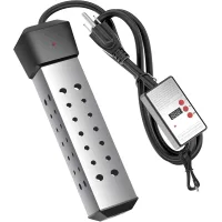 Calentador de agua portátil de inmersión de 2000 w, calentamiento rápido, cubierta protectora de acero inoxidable, pantalla de temperatura.