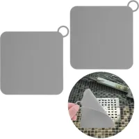 Juego de 2 tapas de silicona para desagües, alfombrillas para el control de olores para desagües, alfombrillas desodorizantes para tuberías