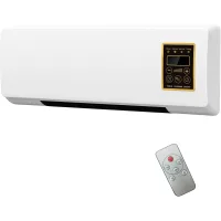 Calefactor eléctrico (1800 vatios, elemento calefactor ptc, calentamiento rápido en 3 minutos, rango de temperatura de 16 a 40 °c)