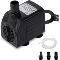 Bomba sumergible de 25 w para acuarios, con 4 boquillas y una manguera, apta para acuarios, estanques y sistemas hidropónicos.
