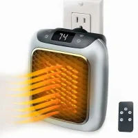 Calefactor eléctrico inteligente de cerámica de 800 w con enchufe de pared, calefactor eléctrico con termostato remoto para dormitorio