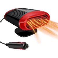 Calefactor rojo 2 en 1 para coche, 12 v 150 w, desempañador de parabrisas, calefactor portátil para todo tipo de coches.