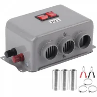Calefactor para coche de 12 v, 600 w-800 w, calentamiento rápido de 3 orificios, calor, eliminación de escarcha, desempañador de parabrisas, calefact