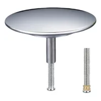 Tapón para bañera, tapa de desagüe extraíble con junta de 70 mm, fabricado íntegramente en latón.
