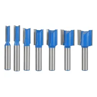 Juego de 7 fresas de vástago recto para ranurar madera – tamaños: 6 mm, 8 mm, 10 mm, 12 mm, 14 mm, 18 mm, 20 mm