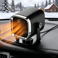 Calefactor para coche, 12v 150w, doble función (calefacción y ventilación), rotación de 360°, enchufe para encendedor de .