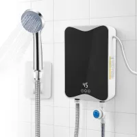 Mini calentador de agua eléctrico instantáneo, 5500w 230v, con indicador de temperatura led, 30-55℃, resistente al agua ipx4.