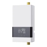 Calentador de agua instantáneo sin tanque, fácil de instalar, compatible con ajustes de temperatura, 220v 6000w (enchufe no incluido).
