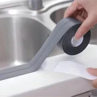 Cinta adhesiva gris para juntas, impermeable, fácil de pegar y despegar, resistente al agua y al moho, 3,2 metros * 3,8 cm.