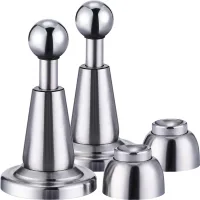 Topes magnéticos para puertas, topes de acero inoxidable para montaje en pared (paquete de 2)
