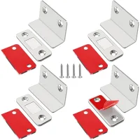 Cierres magnéticos para puertas de armarios, juego de 4, cierres magnéticos ultrafinos, imanes potentes, adecuados para cerrar puertas de cajones, ar