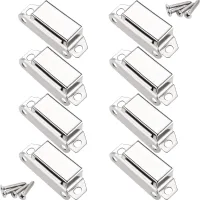 Cierres magnéticos para puertas, 10 kg de cierres magnéticos y 32 tornillos, acero inoxidable 304, para cerrar puertas de muebles, armarios y roperos