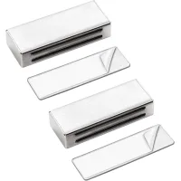 Imanes adhesivos fuertes para puertas de armarios, paquete de 2 cierres magnéticos para puertas, no requieren tornillos ni taladros, aptos para armar