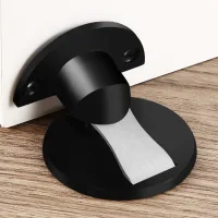 Topes de puerta metálicos magnéticos resistentes, topes de puerta de alta resistencia, con tornillos adhesivos 3m, se pueden ocultar para su instalac