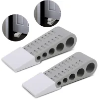 Topes de puerta, cuñas de goma para puertas, aptas para todo tipo de superficies antideslizantes, color gris.
