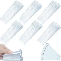 Seis topes de puerta de goma, ajustables en altura, cuñas antideslizantes para puertas, aptas para puertas de balcón y de baño.