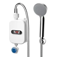 Calentador de agua eléctrico, apto para ducha, con pantalla lcd y protección contra sobrecalentamiento.