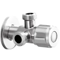 Válvula angular autosellante de 1/2 con salidas de 2 1/2, válvula de cierre con sello, para lavabo, cocina y baño.
