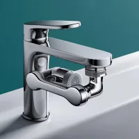 Brazo giratorio de 1080° para grifo de cocina con filtro, aireador antisalpicaduras, 2 patrones de rociado ajustables, universal.