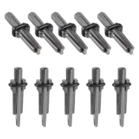 10 cuñas para partir piedra de 16 mm (5/8) × 105 mm de acero, cuñas con arandelas elásticas para granito y mármol.