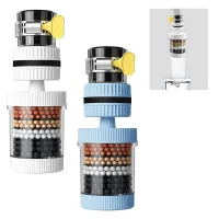 Grifos giratorios de 360° con filtro, filtración de 6 etapas, pp + abs + pvc, antisalpicaduras, para grifo de cocina.