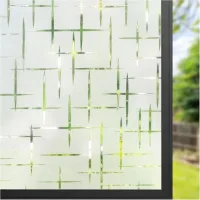 Lámina para ventanas, lámina opaca para ventanas, lámina antirreflejos, autoadhesiva electrostática, efecto celosía -- 60*200 cm