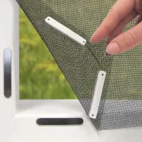 Mosquitera magnética ajustable, no requiere perforaciones, protección invisible contra mosquitos, apta para todo tipo de ventanas, negra, 130 x 150 cm