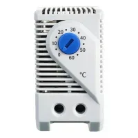 Dispositivo mecánico compacto, sensor de termostato, controlador de temperatura. nuevo, en plástico blanco.