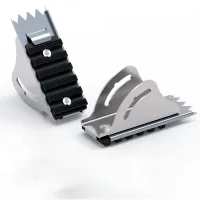 Juego de 2 patas telescópicas para escalera, con almohadillas de goma antideslizantes, aptas para todo tipo de escaleras.
