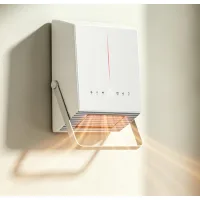 Radiador toallero sin taladro con dos ajustes de temperatura, temporizador inteligente y función de calefacción.